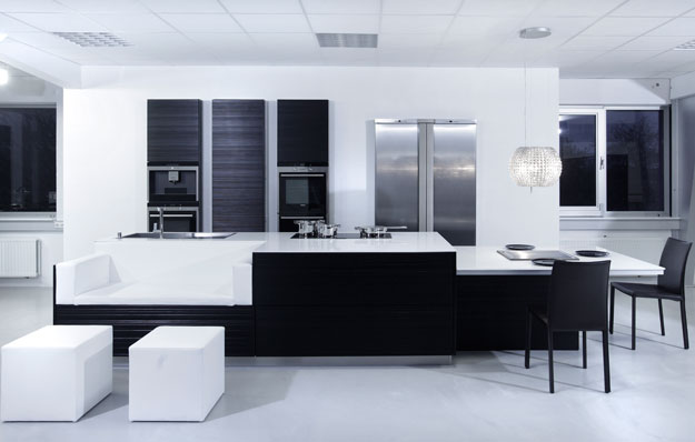 New Modern Black and White Kitchen Designs from ...