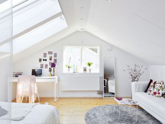 Attic Scandinavian Apartment With Bright Accents