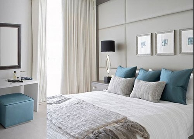 Blue White And Grey Bedroom Decor