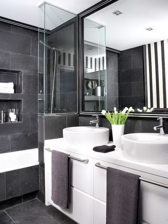 Picture Of Black And White Bathroom Design Ideas