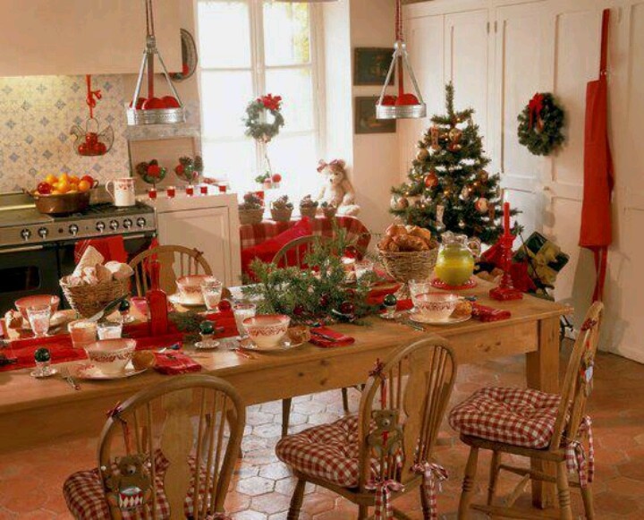 kitchen table christmas decoration ideas