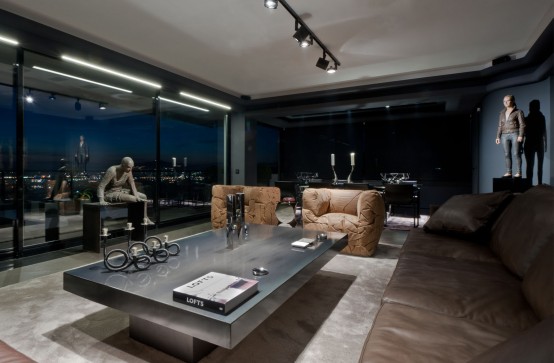 Dramatic And Luxurious Apartment In Dark Colors