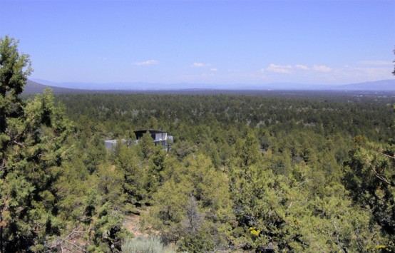 House On Remote Site That Consists Of Two Simple Cubes