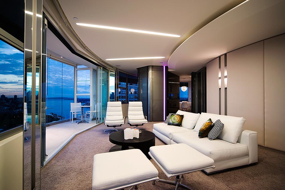 Modern Apartment Interior Design in Warm And Glamour Style - DigsDigs