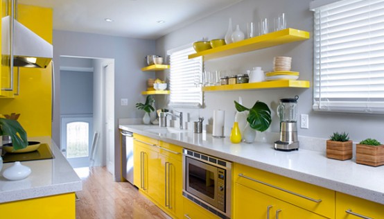 How To Design A Yellow Kitchen: Gorgeous and Comfortable - DigsDigs
