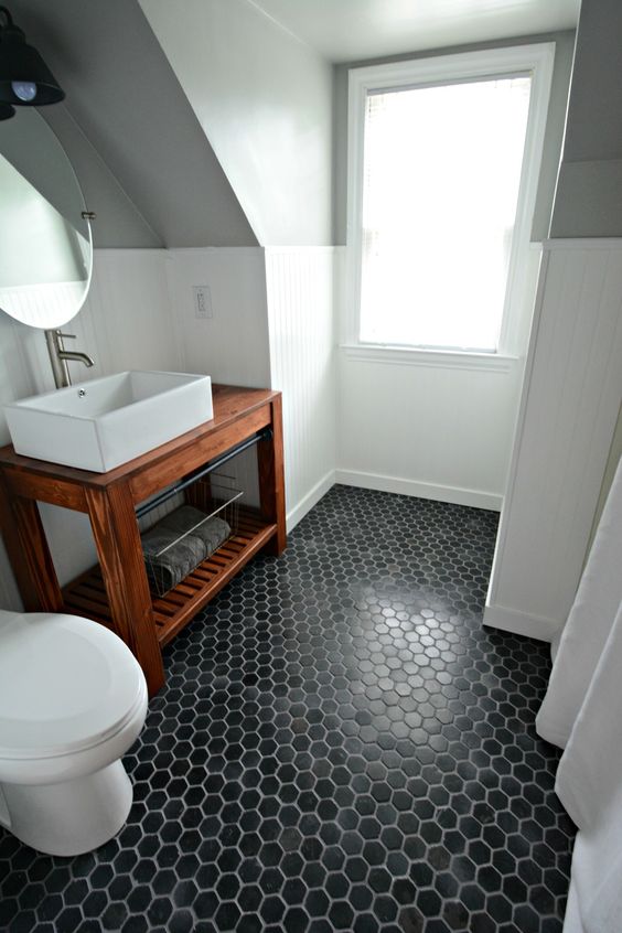 41 Cool Bathroom Floor Tiles Ideas You Should Try - DigsDigs