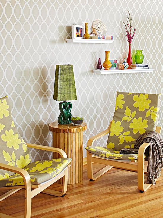 IKEA Poang Chair Cushion Cover Yellow Daisy Print 
