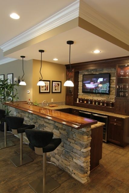 private pub stone basement bar designs