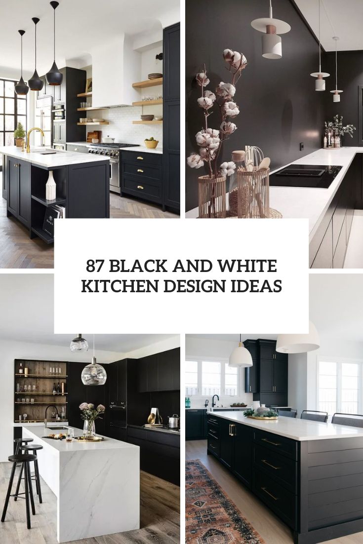 modern kitchen ideas black and white