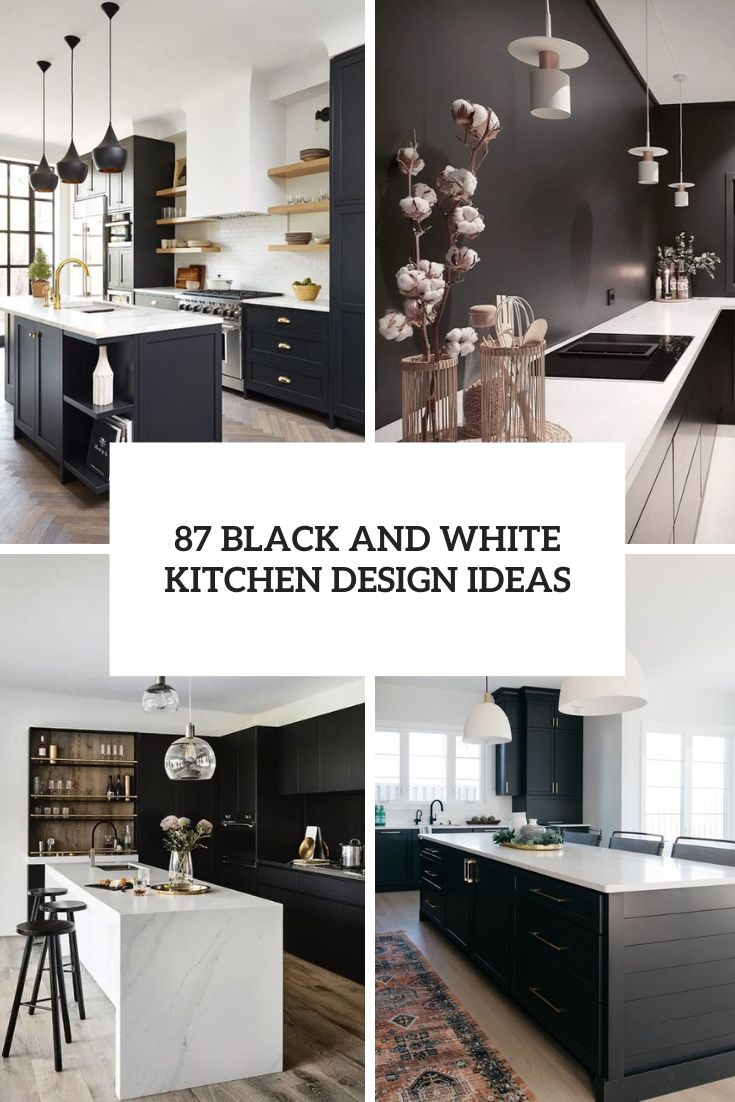 87 Black And White Kitchen Design Ideas DigsDigs