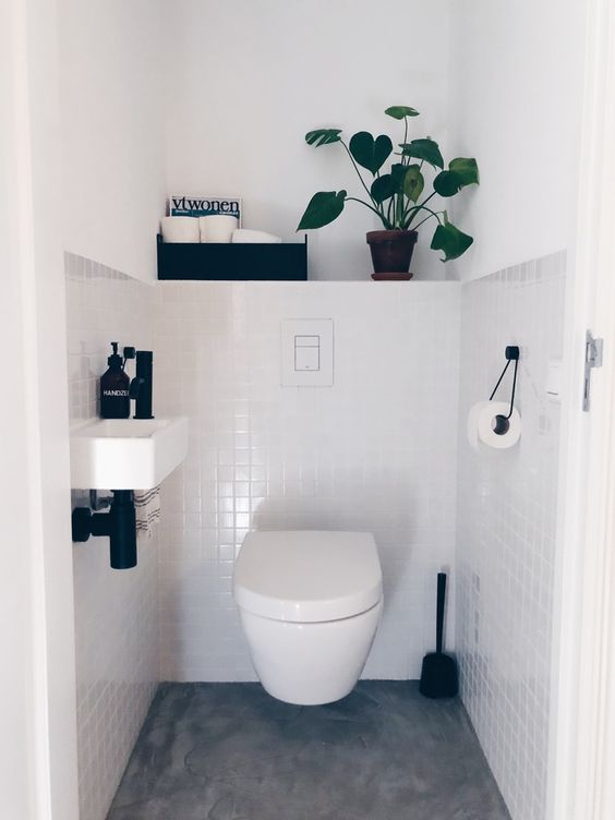 eenvoudig abces Blijven 65 Inspirational Ideas To Design A Guest Toilet - DigsDigs
