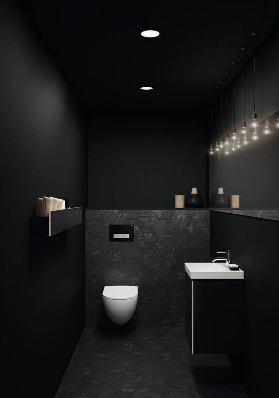 https://www.digsdigs.com/photos/2012/08/a-black-powder-room-with-matte-black-walls-white-appliances-a-cluster-of-bulbs-hanging-down-and-some-built-in-lights.jpg