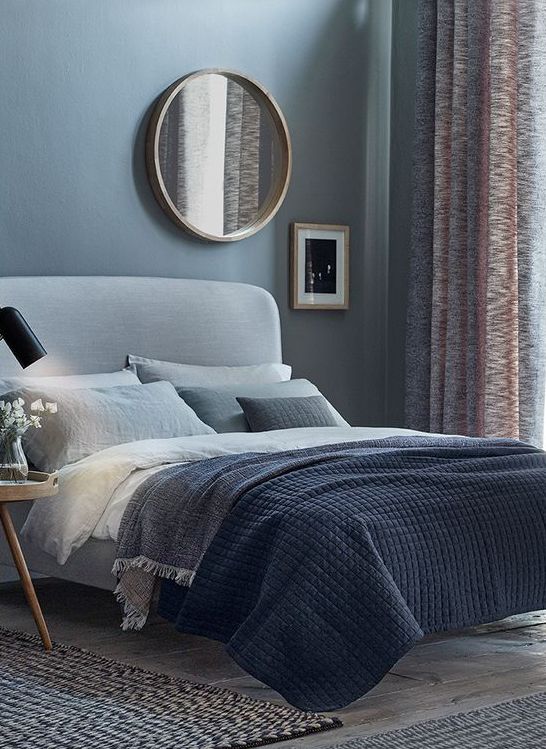 47 Beautiful Blue And Gray Bedrooms - Digsdigs