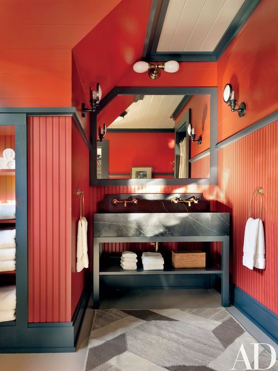 44 Cool And Bold Red Bathroom Design Ideas Digsdigs