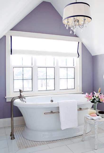 56 Cool Purple Bathroom Design Ideas - DigsDigs