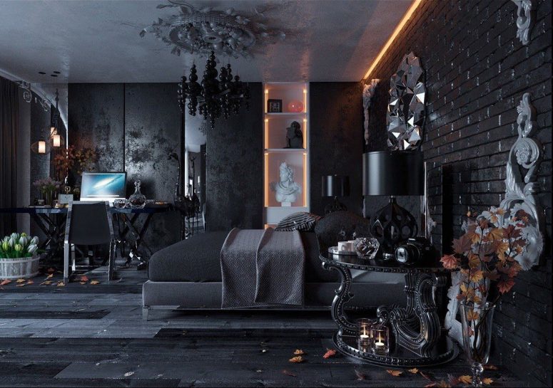 Modern Goth Bedroom