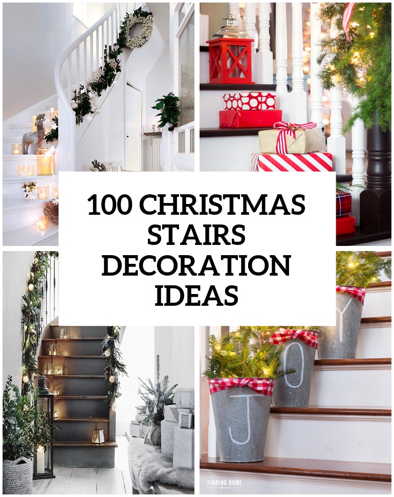 100 Awesome Christmas Stairs Decoration Ideas - DigsDigs