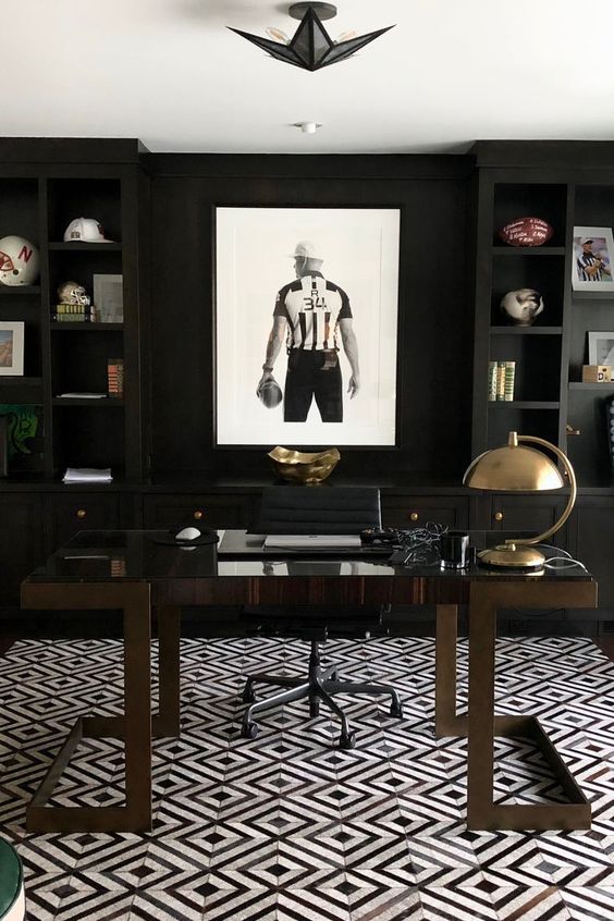 59 Stylish And Dramatic Masculine Home Offices - DigsDigs