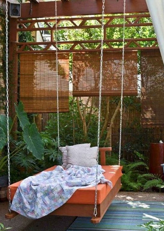 51 Relaxing Outdoor Hanging Beds For Your Home - DigsDigs