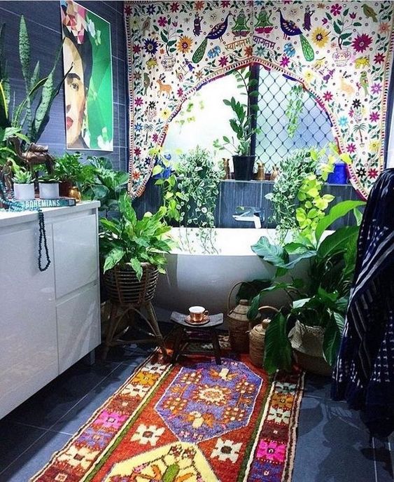 58 Bright Bohemian Bathroom Design Ideas Digsdigs