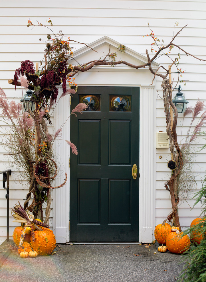 Front Door Entrance Fall Decorating Ideas | Shelly Lighting