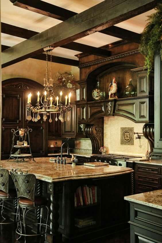 36 Refined Gothic Kitchen And Dining Room Designs - DigsDigs