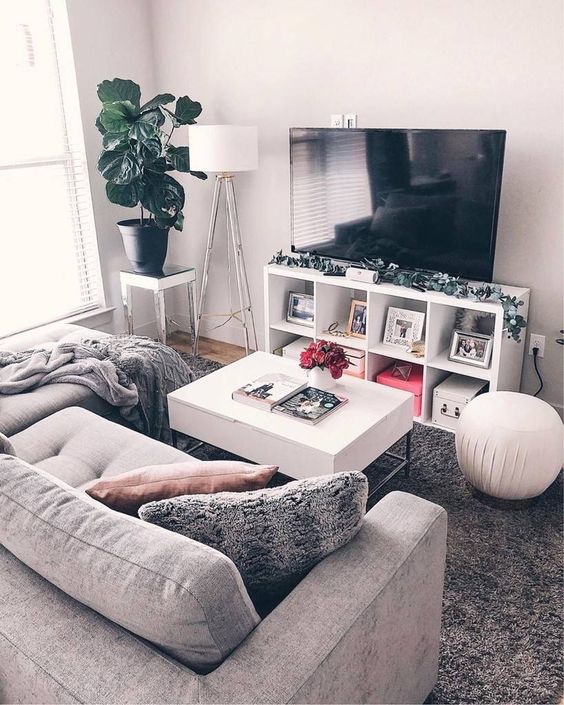 cozy living room with tv
