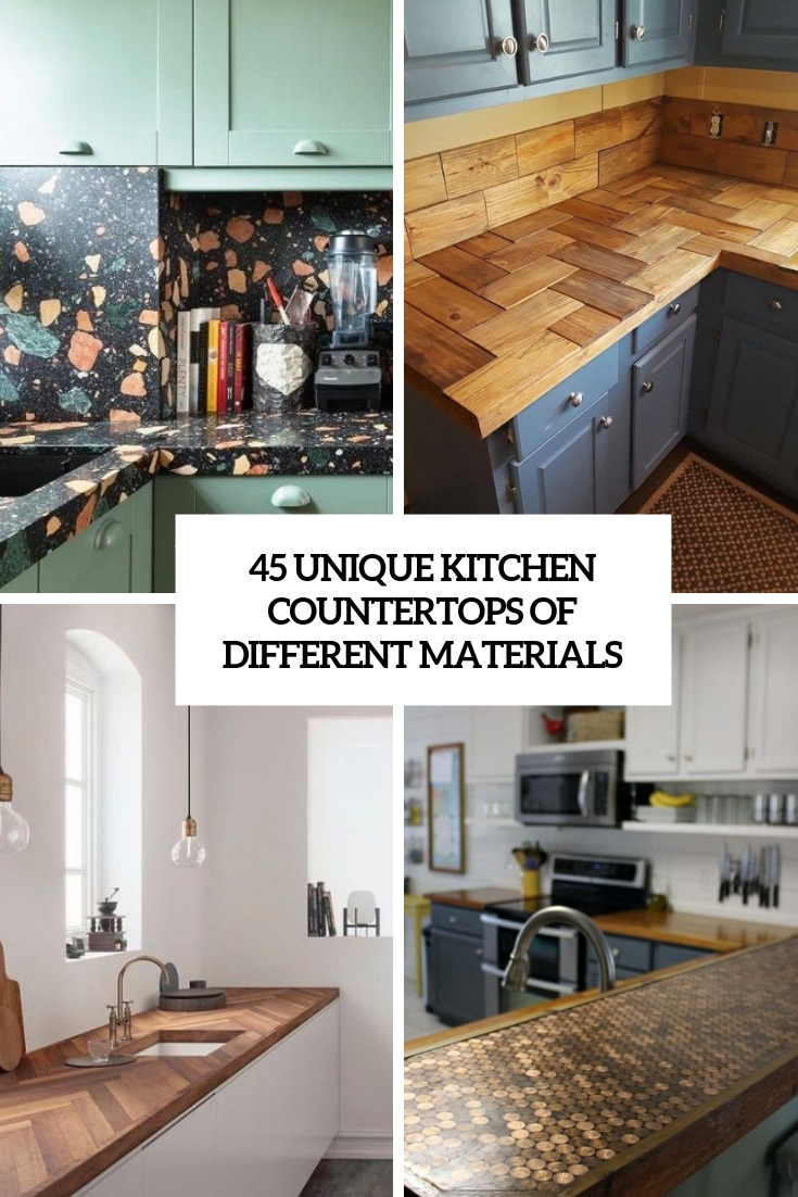 45 Unique Kitchen Countertops Of Different Materials Cover 