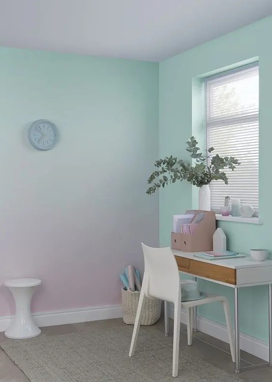 52 Dreamy Ombre And Gradient Wall Decor Ideas - DigsDigs