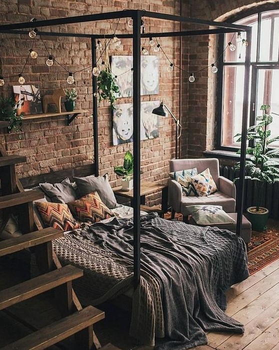16 ý tưởng industrial decor bedroom đẹp mắt và hiện đại