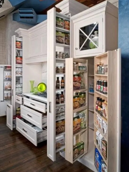 85 Smart Hidden Kitchen Storage Ideas - DigsDigs