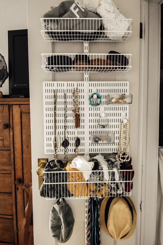 https://www.digsdigs.com/photos/2015/09/a-smart-organizer-and-storage-unit-attached-to-the-closet-door-wire-baskets-and-a-board-for-jewelry-are-a-cool-way-to-organize.jpg