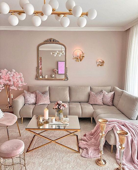 57 Timeless Grey And Pink Home Decor Ideas - DigsDigs