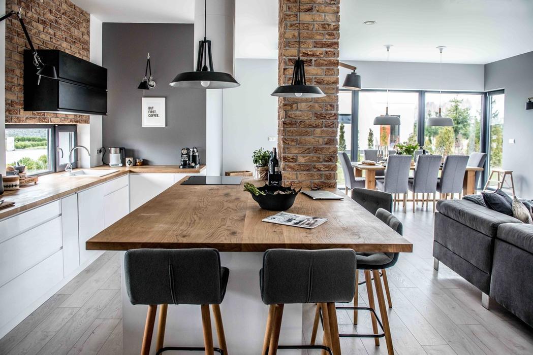 l shaped kitchen dining room design