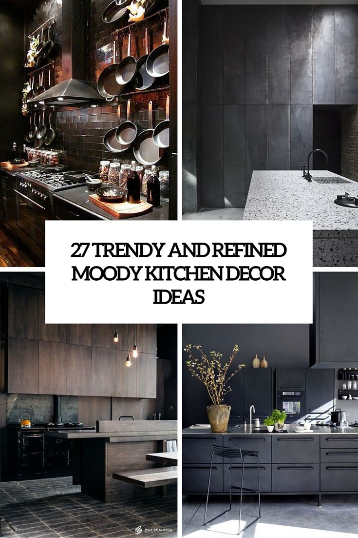 27 Moody Dark Kitchen Décor Ideas - DigsDigs