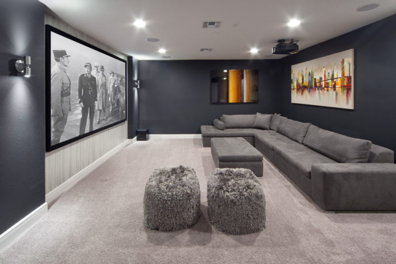 Smokey Grey Grey Carpet Living Room