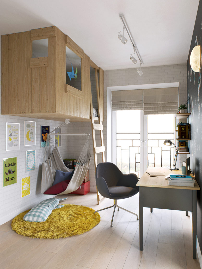 Modern Boy's Room With A Tree House Bed - DigsDigs