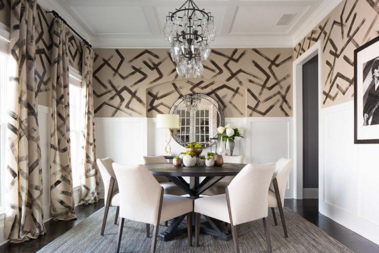 How to Wallpaper Above Wainscot  Southern Hospitality