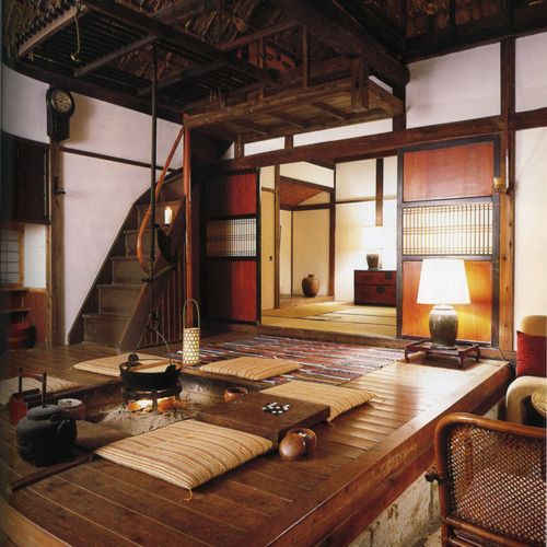 03 Japanese Folk Interior In Shades Of Brown And Beige 