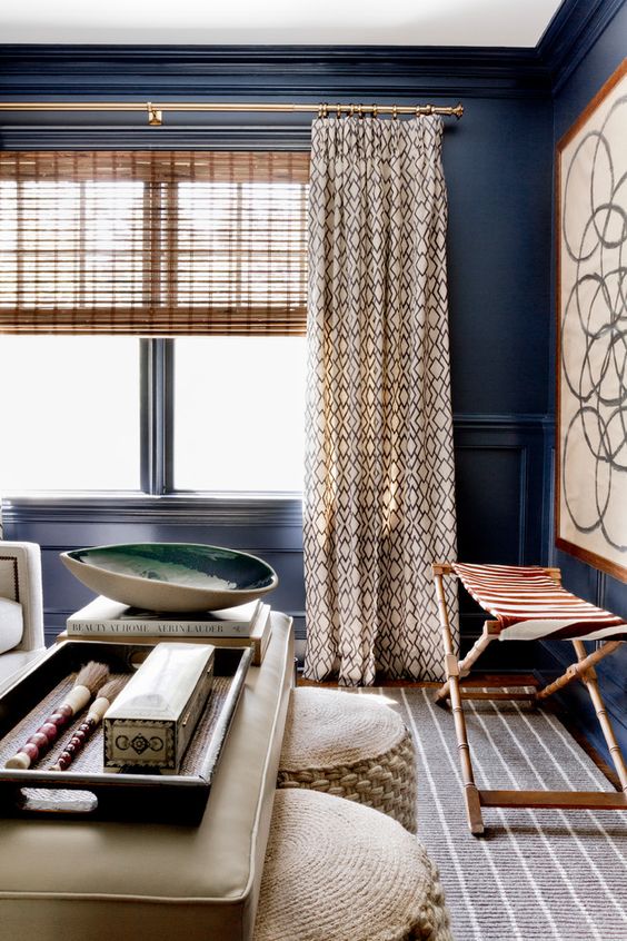 33 Cool Brown And Blue Living Room Designs - DigsDigs