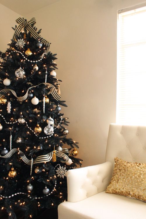 Bronze and Black Christmas Tree