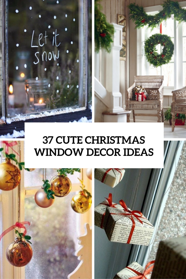 37 Cute Christmas Window Décorations - DigsDigs