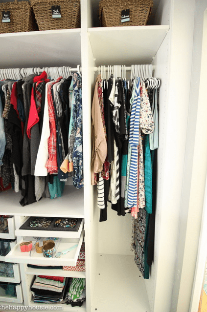 Small Girlish Closet Renovation With IKEA Pax System - DigsDigs