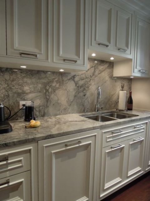 grey quartz countertops white cabinets
