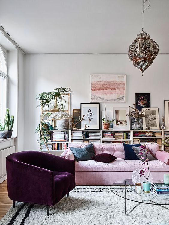 living pink sofa feminine furniture upholstered purple deep chair cool digsdigs inspire copper tall legs looks
