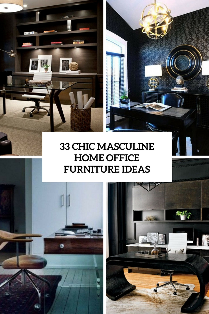 33 Chic Masculine Home  Office Furniture  Ideas  DigsDigs