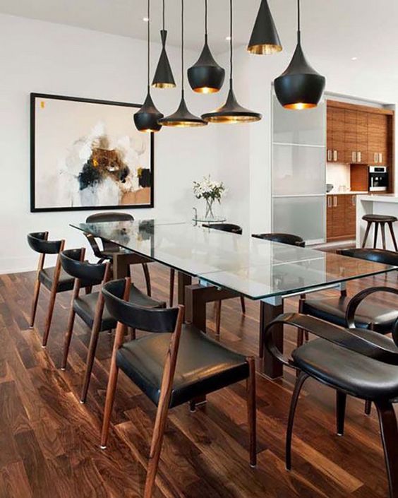 30 Ways To Incorporate A Glass Dining Table Into Your Interior - DigsDigs