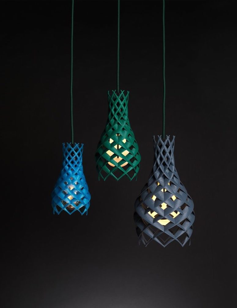 3D Printed Lamp Shades Made From PLA