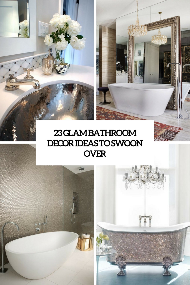 Bathroom Design Inspiration - Brass Accents Add A Glamorous Metallic Touch