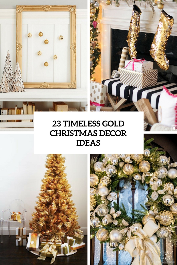 23 Timeless Gold Christmas Decor Ideas - DigsDigs